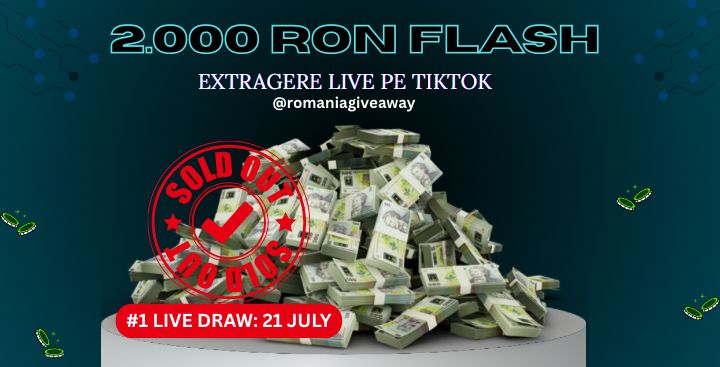 🎉TikTok - FLASH GIVEAWAY – 2.000 RON CASH! 💸
