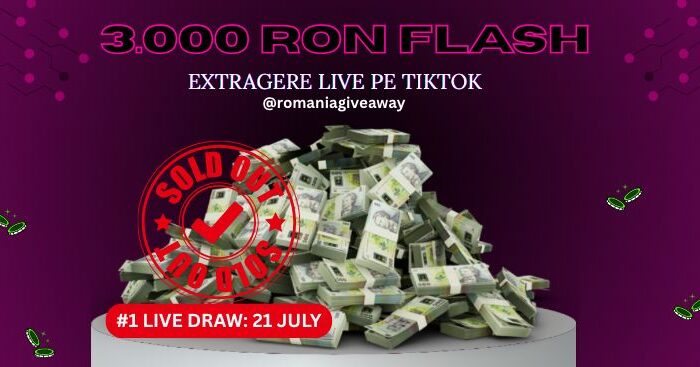 🎉 TokTok - FLASH GIVEAWAY – 3.000 RON CASH! 💸